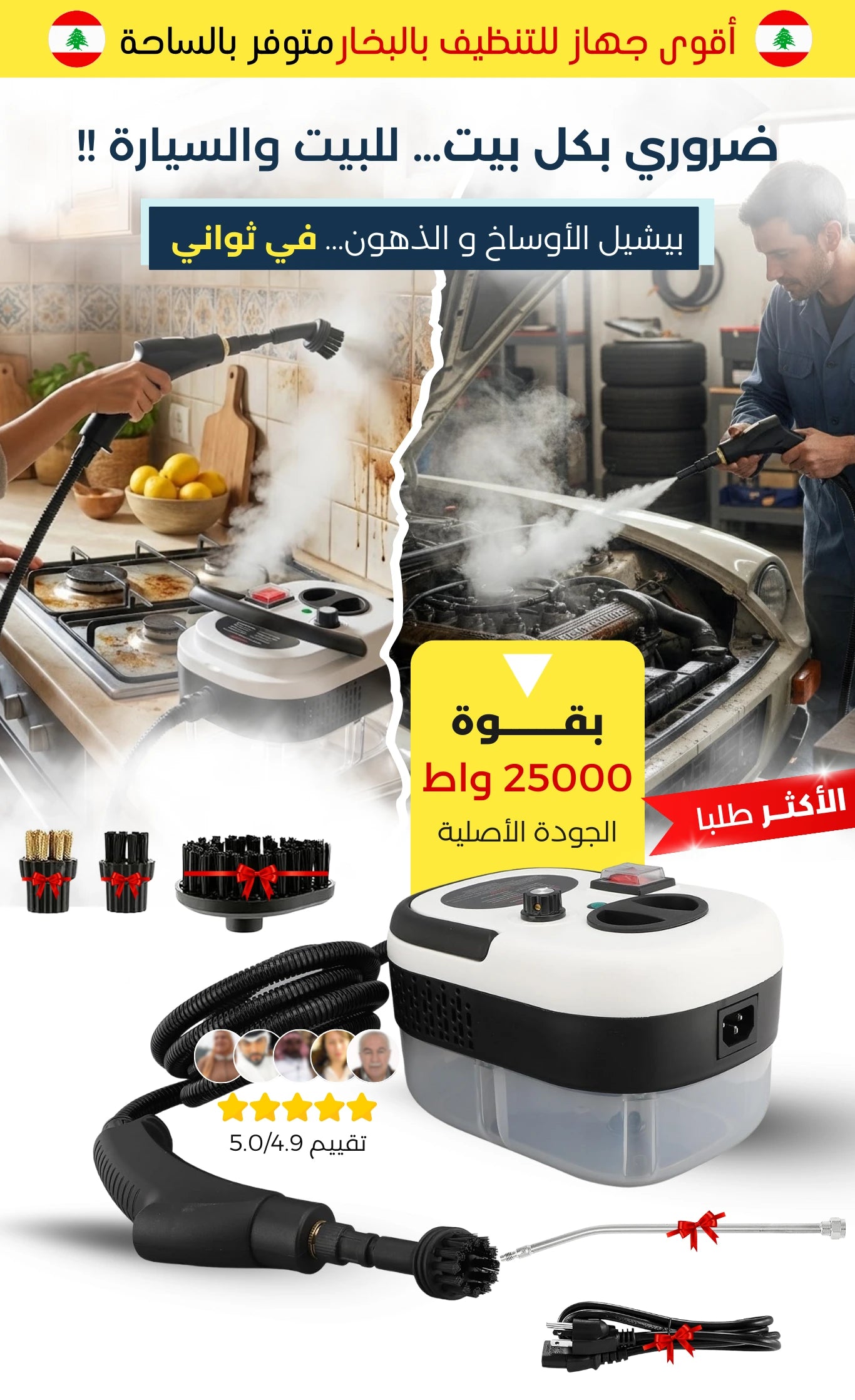 2500W HIGH PRESSURE STEAM CLEANER